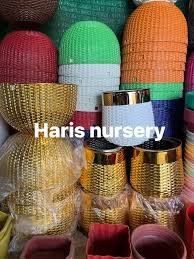Golden hanging pot