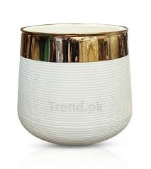 Golden Patti White Pot